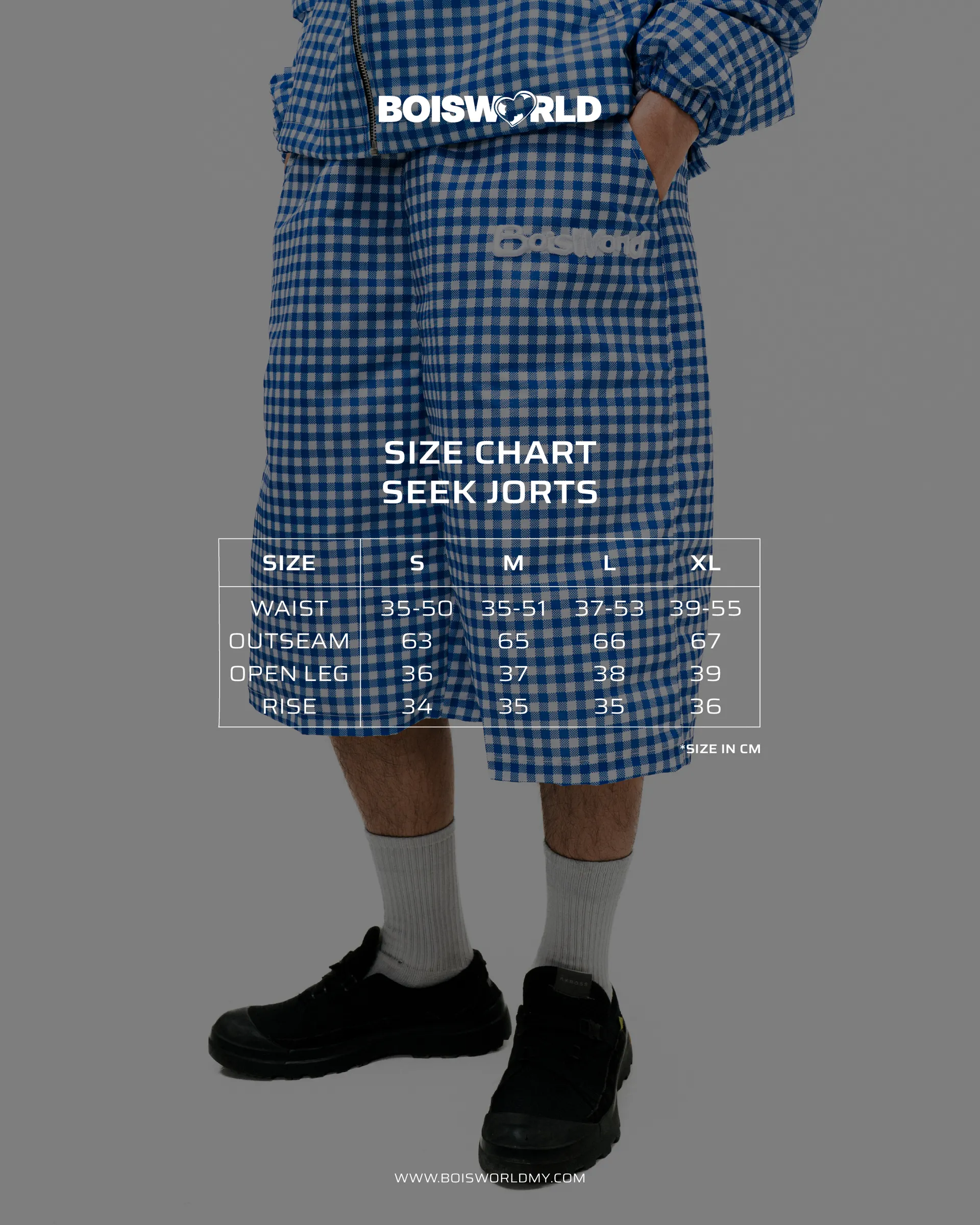 SEEK JORTS [BOISWORLD] SIZE CHART FEED