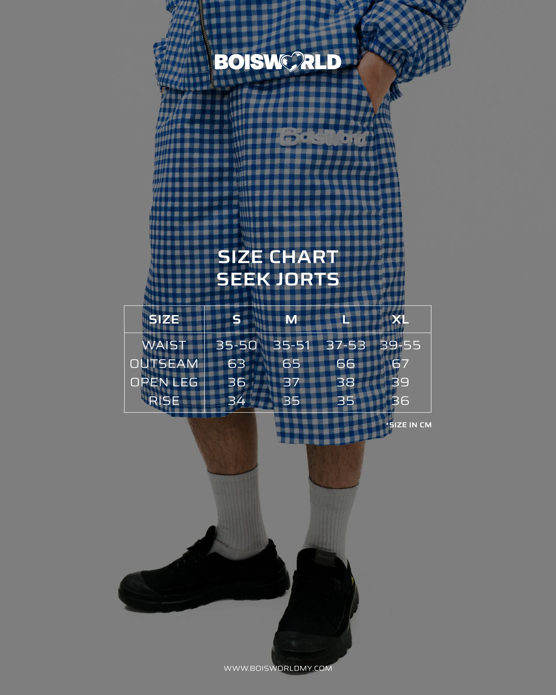 SEEK JORTS [BOISWORLD] SIZE CHART FEED