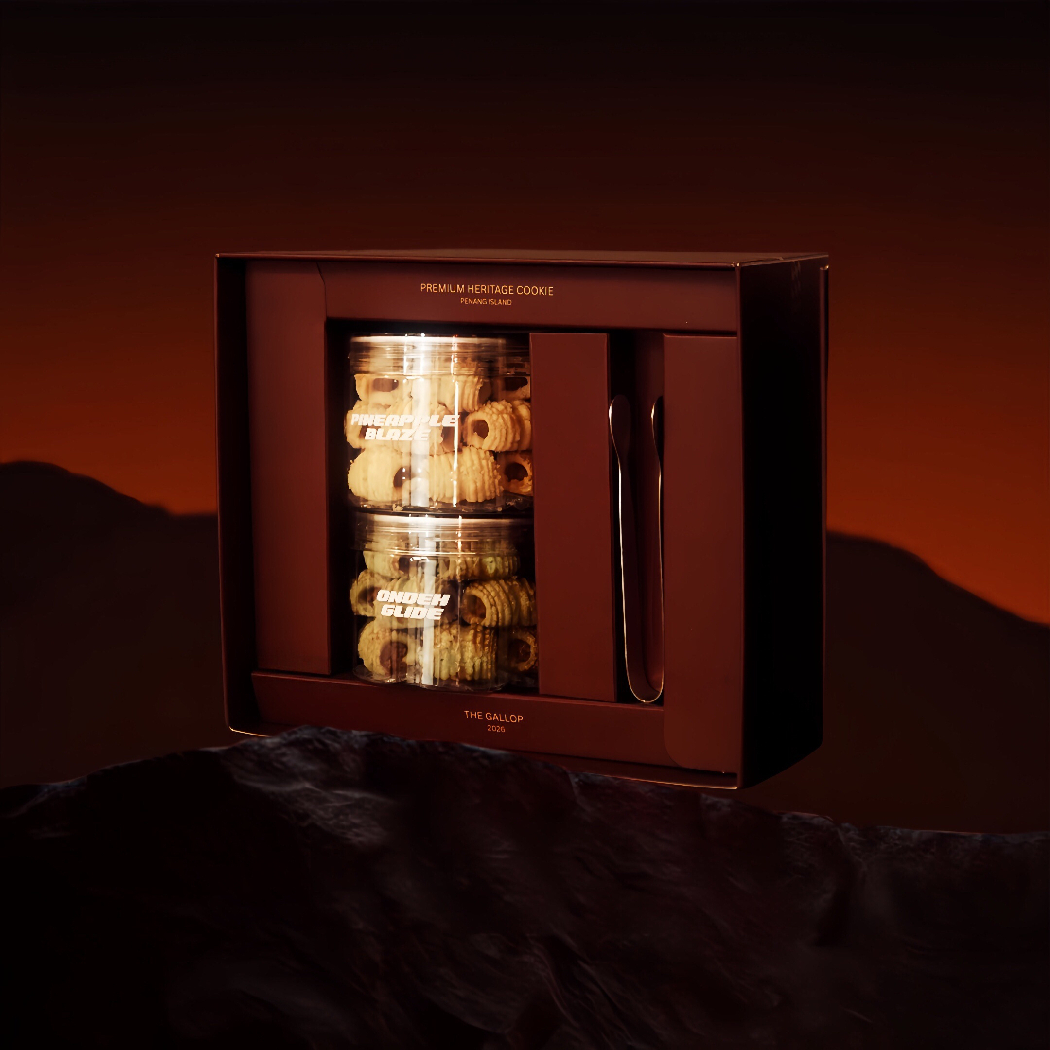 CNY 2026 gift set with assorted Penang festive cookies