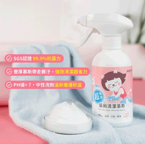 超凝小姐｜超強效貓廁清潔慕斯1