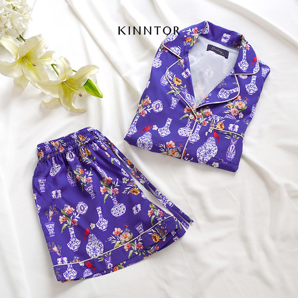 KINNTOR Shopee medium blue pyjamas with pants P1