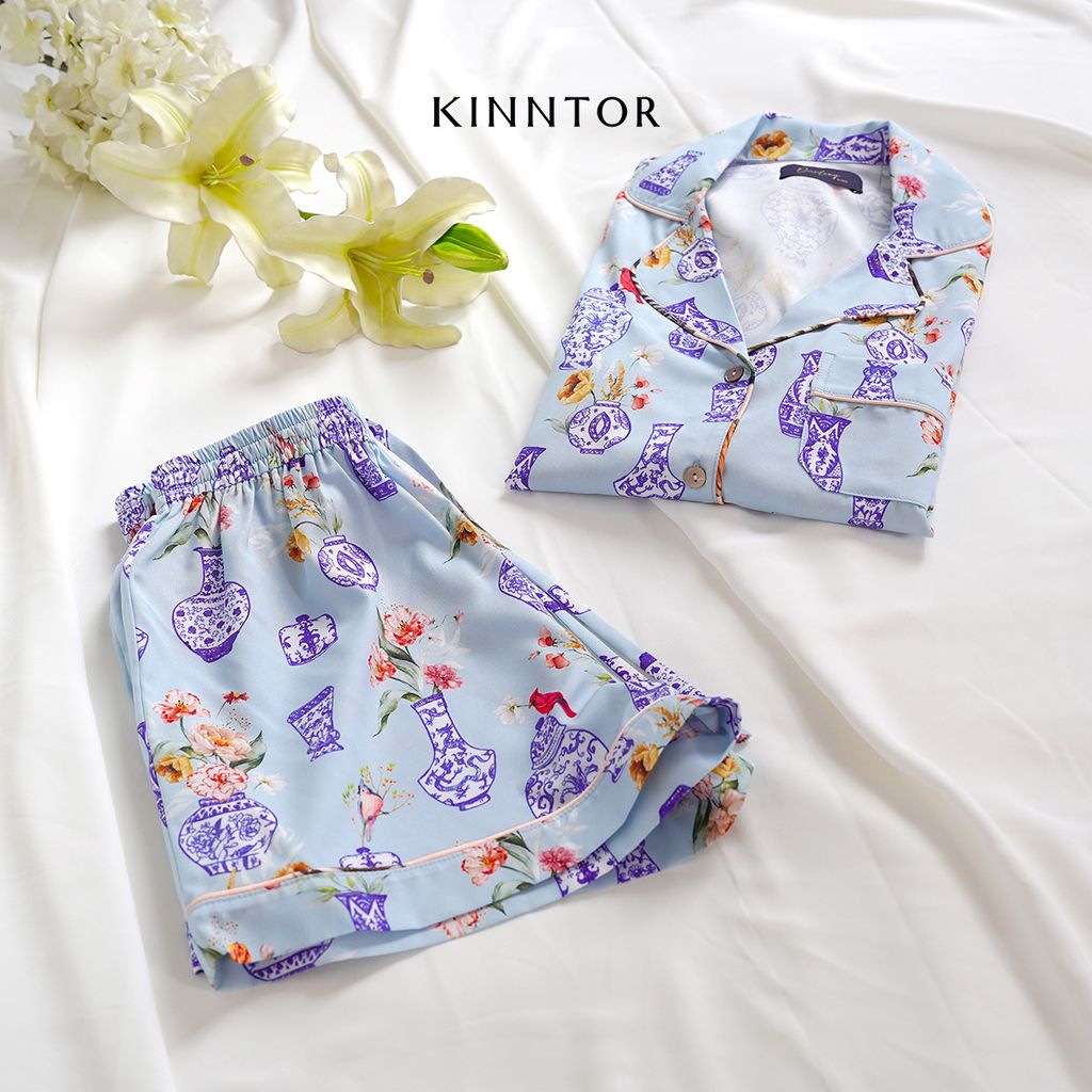 KINNTOR Shopee Light blue pyjamas with pants P1