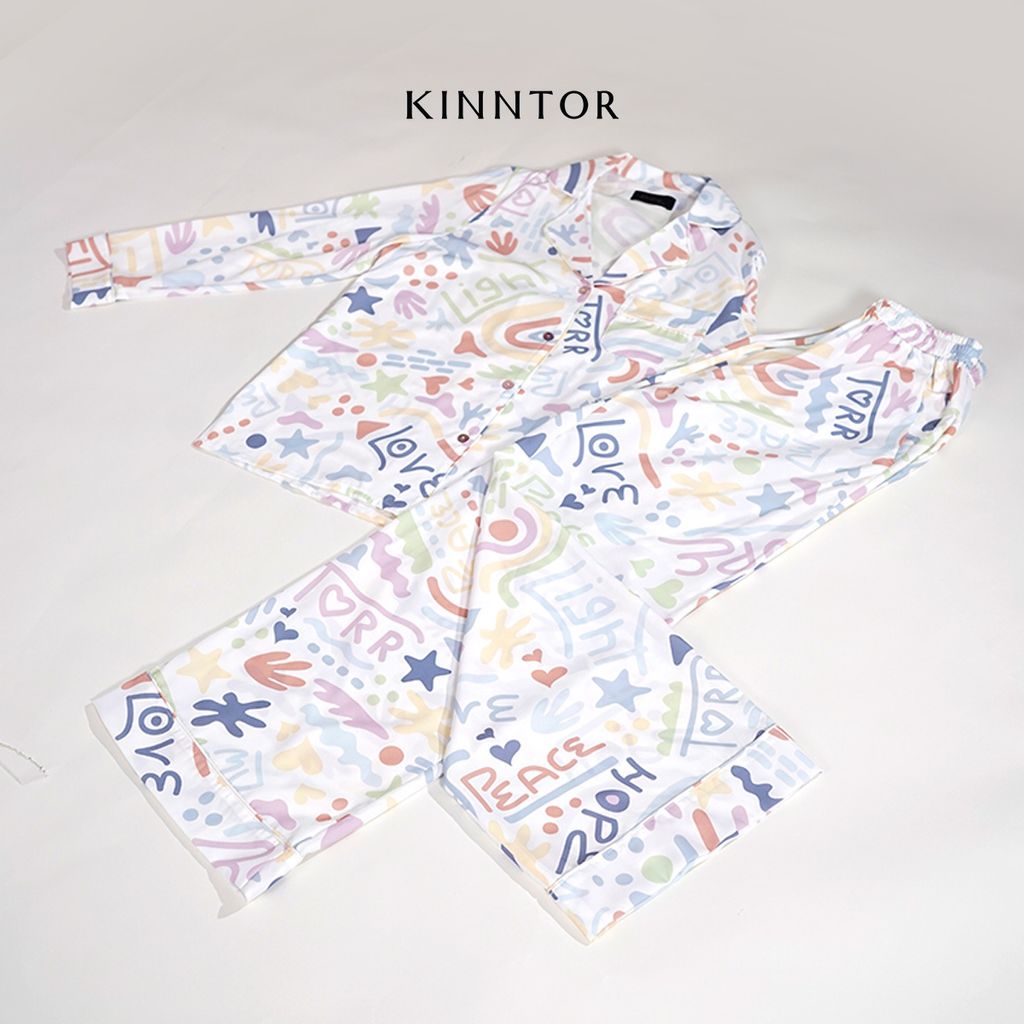 KINNTOR long pyjamas torr love white L02