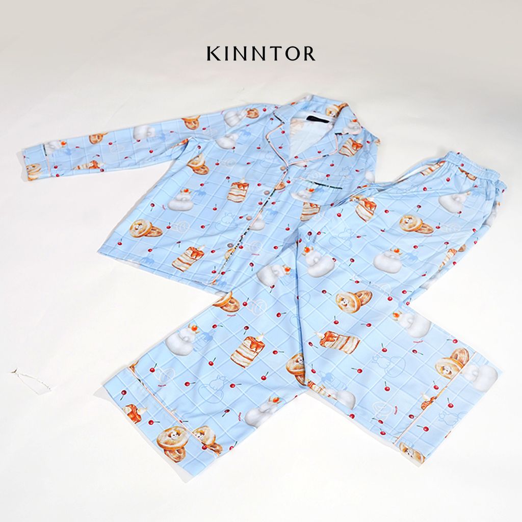 KINNTOR long pyjamas dessert blue L02