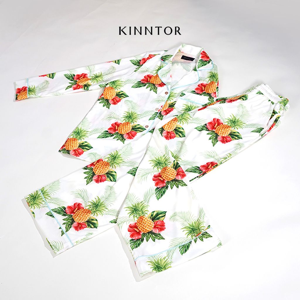 KINNTOR long pyjamas tropical white L02