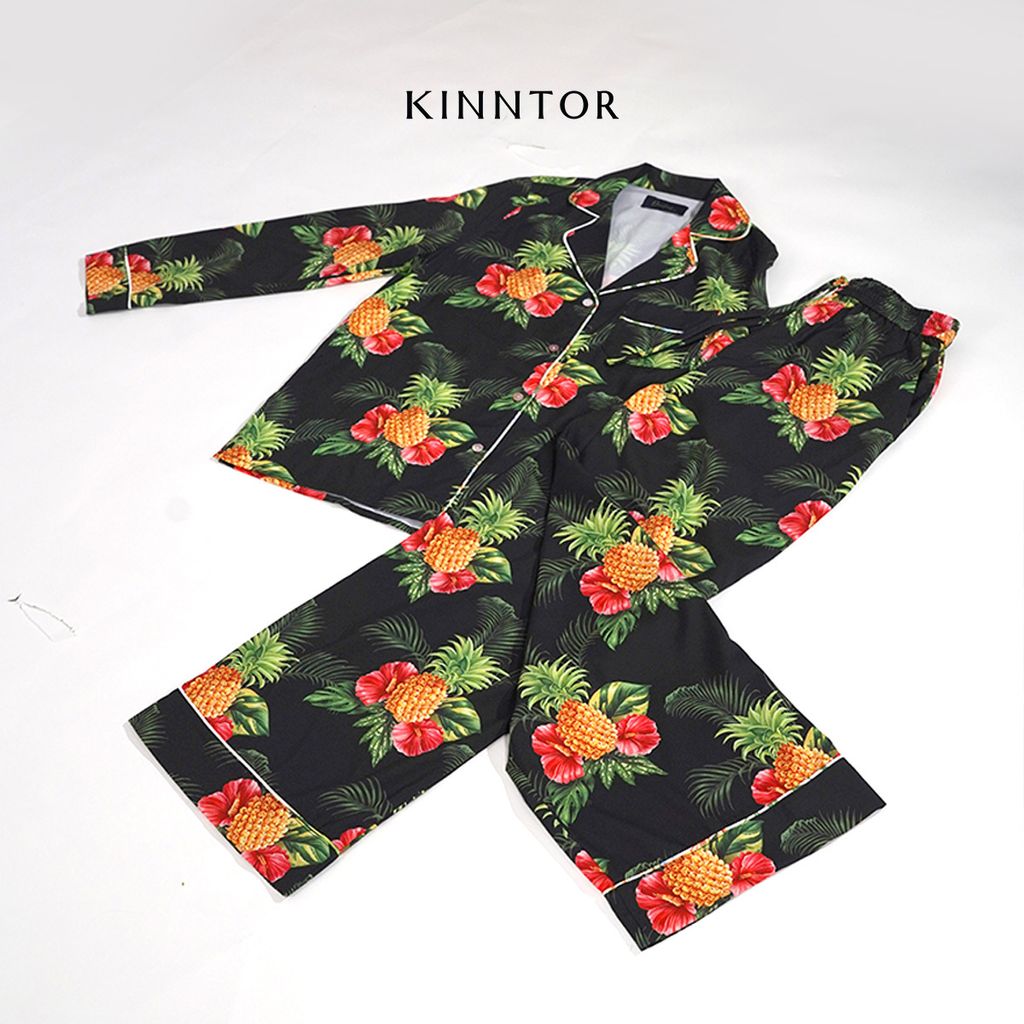 KINNTOR long pyjamas tropical black L02