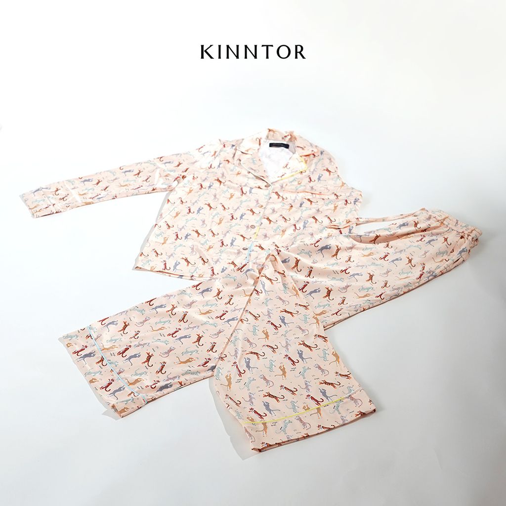 KINNTOR long pyjamas tiger gang cream L22_2_0