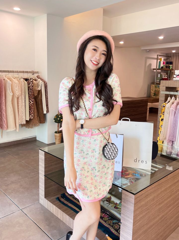 Pink Dolly Sequin Set Wear 粉色娃娃亮片套装