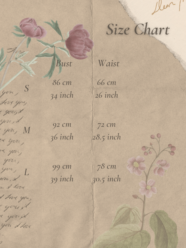 Size chart for Baby Blue Dolly Sequin Set Wear