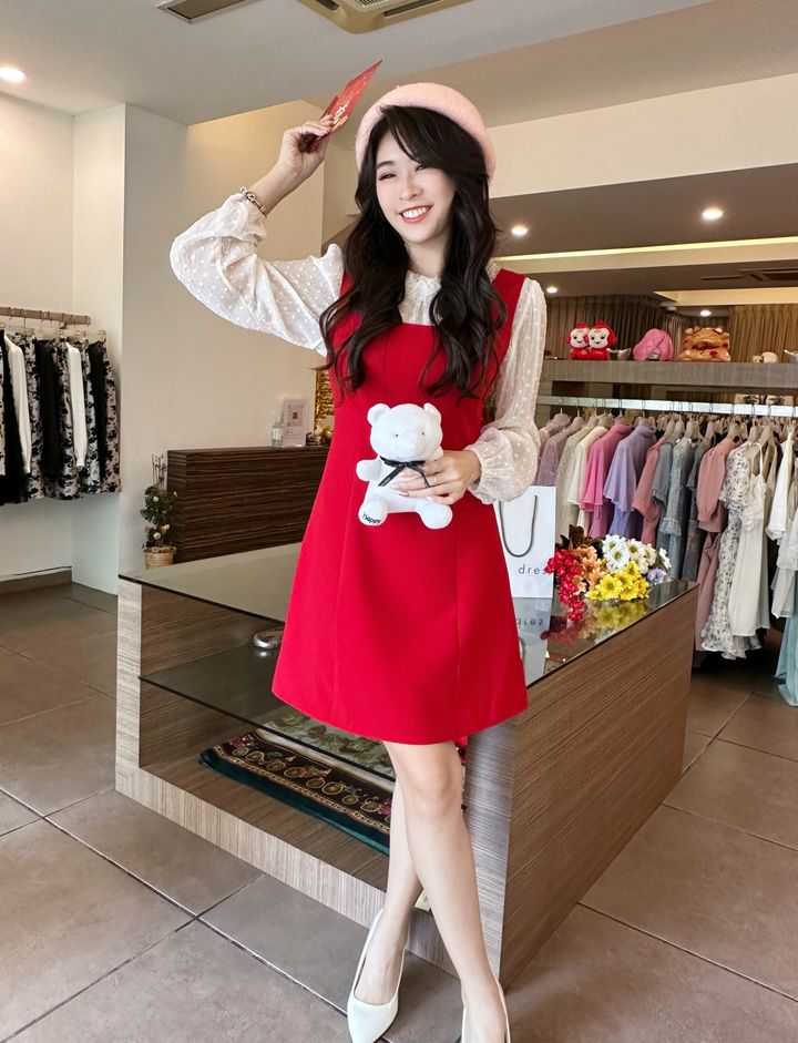 Cutie Swirl A-Line Set Dress 新年甜妹连身裙套装