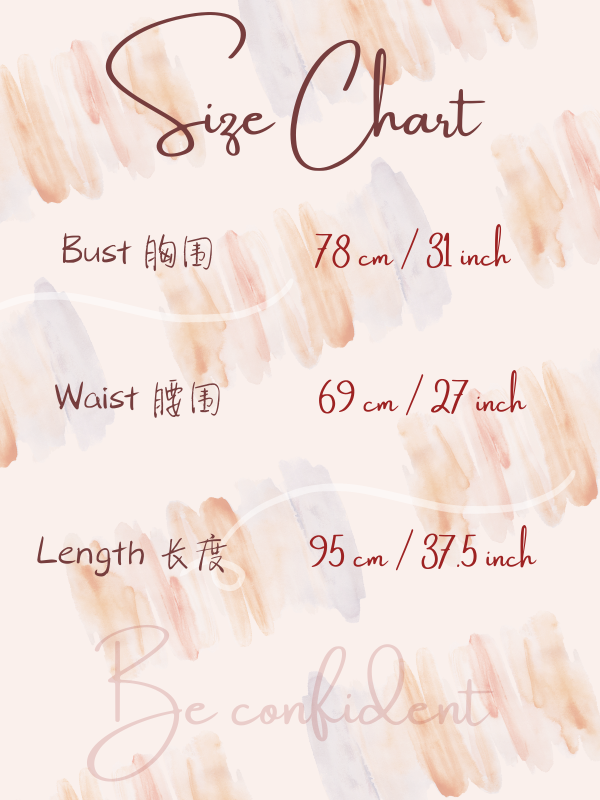 Size chart for Artisan Lace High Waist Dress