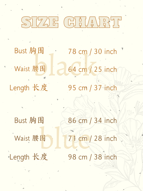 Size chart for One Shoulder Checkered Dress