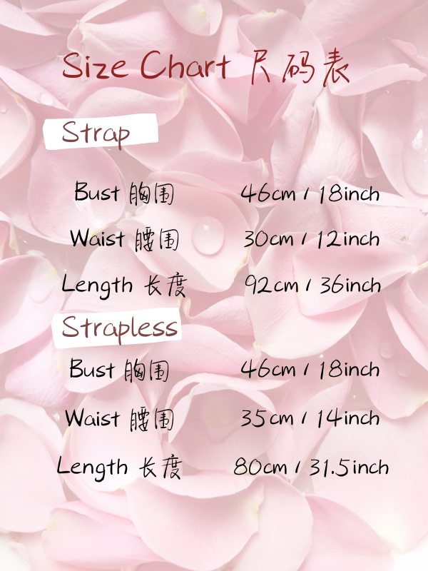 Size chart for Floral Off Shoulder Soft Pink Dress