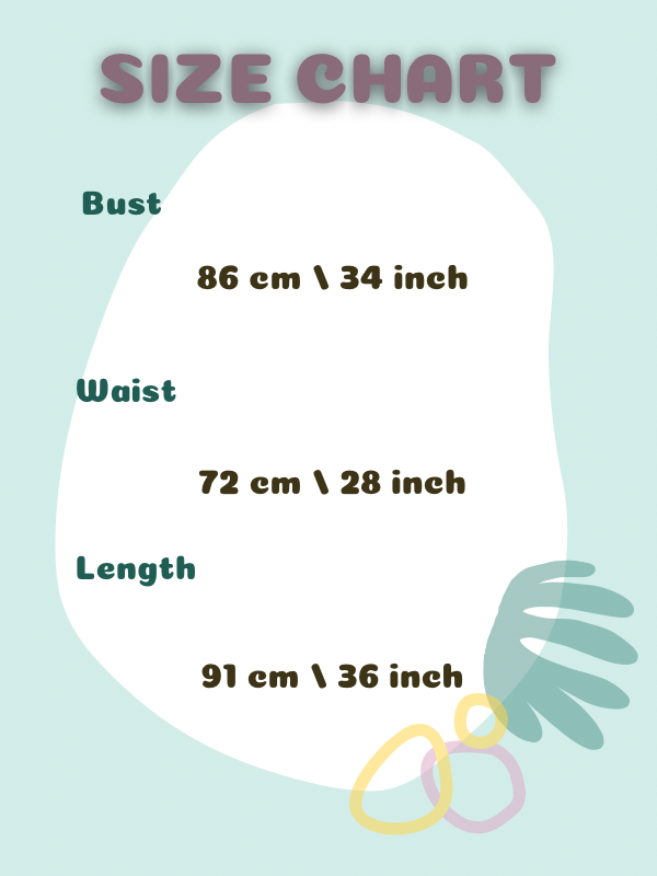 Size chart for Romantic Ruffle Mermaid Dress