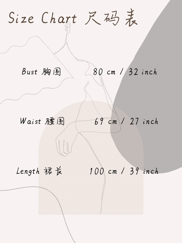 Size chart for Black Modern Lace Cheongsam