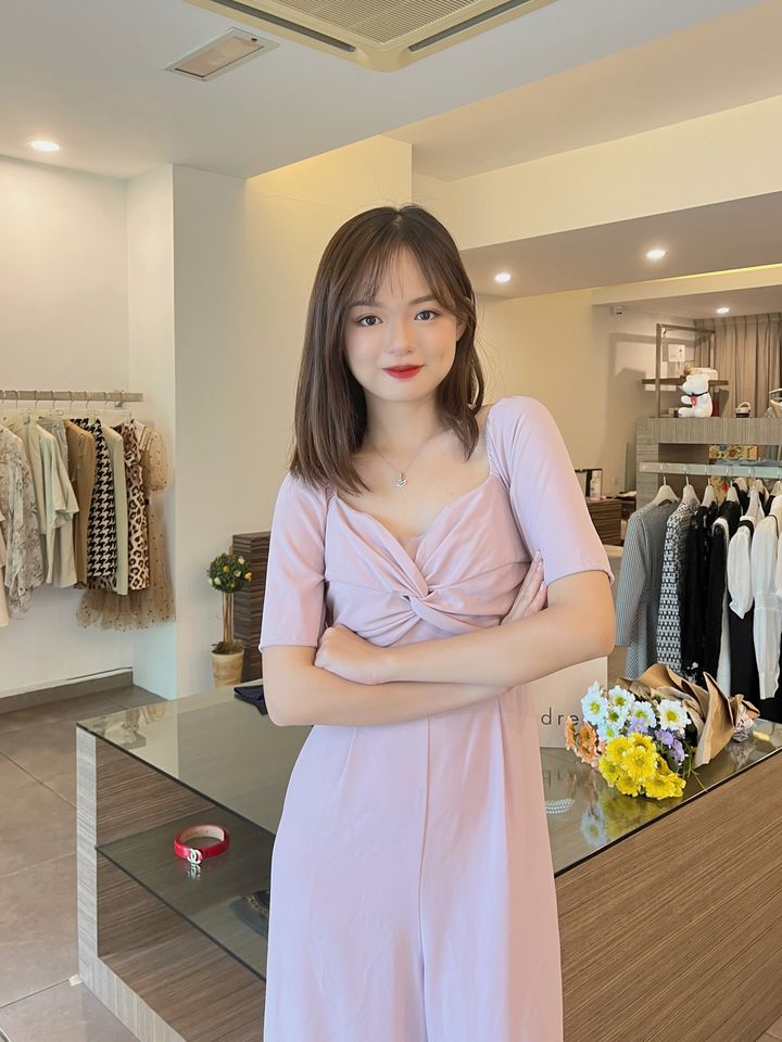 Pinky Bow Jumpsuit 粉紫蝴蝶结连体裤