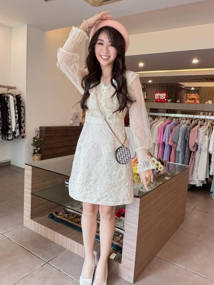 Kaitlyn Gold Rose Mini Dress 迷你名媛下午茶连身裙