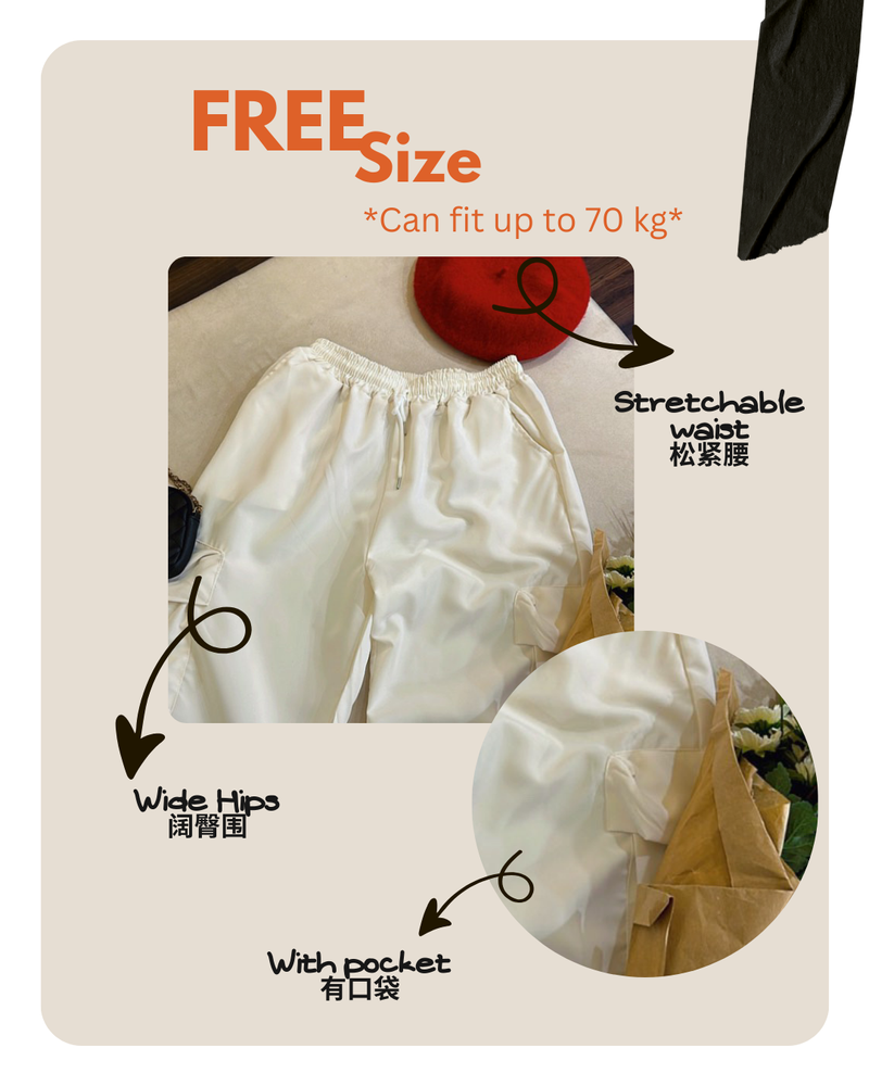 Size chart for Snow White Cargo Pants