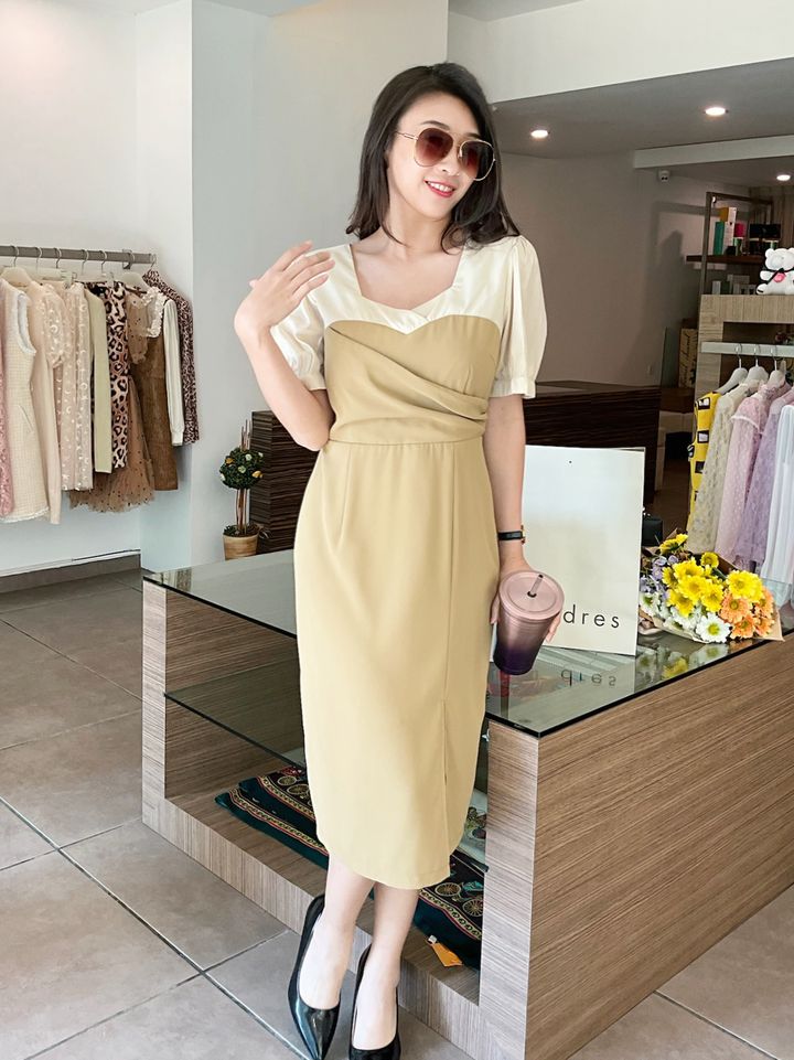 MiAmorii Front Split Dress 修身前开叉连身裙