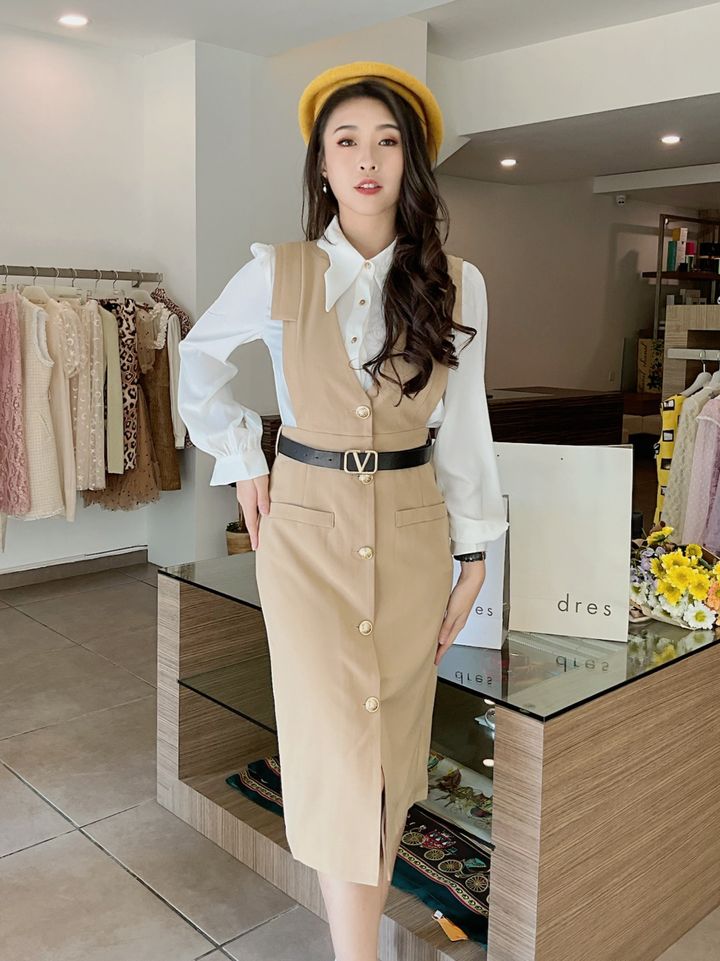 Workaholic Women Set Dress 时尚工装连身裙套装