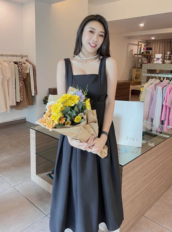 Modern Hepburn Style Dress 无袖赫本收腰连身裙