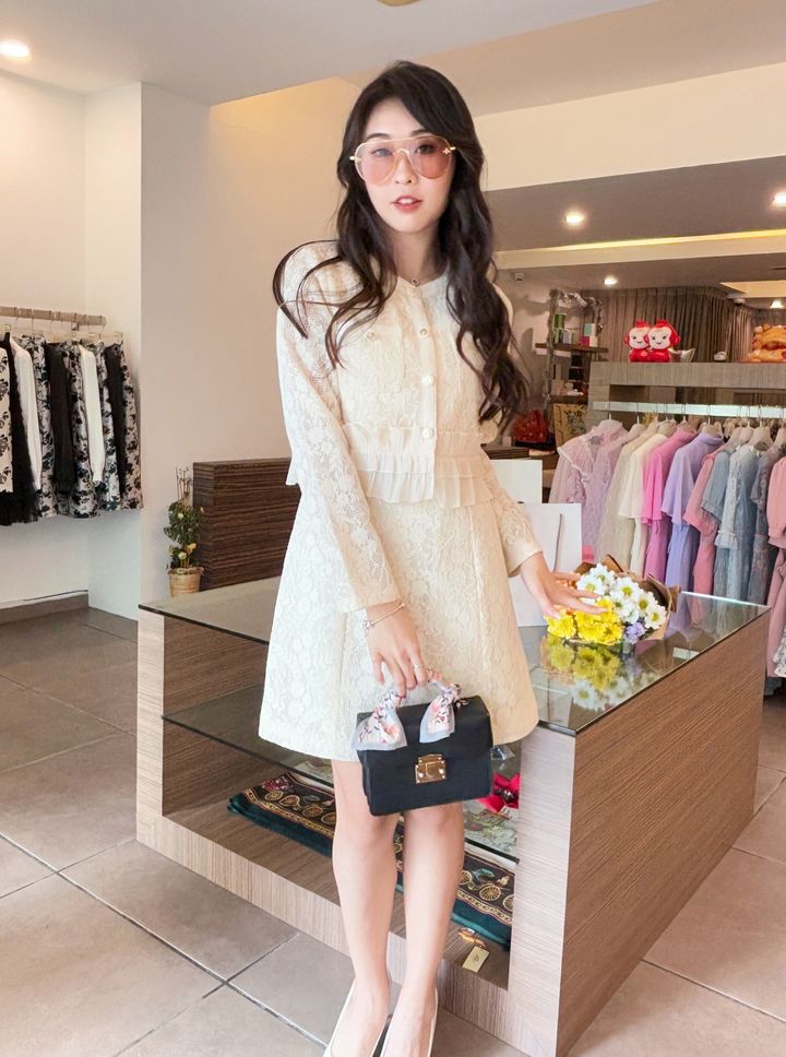 Chic Ivory Set Wear Dress 柔光套装连身裙