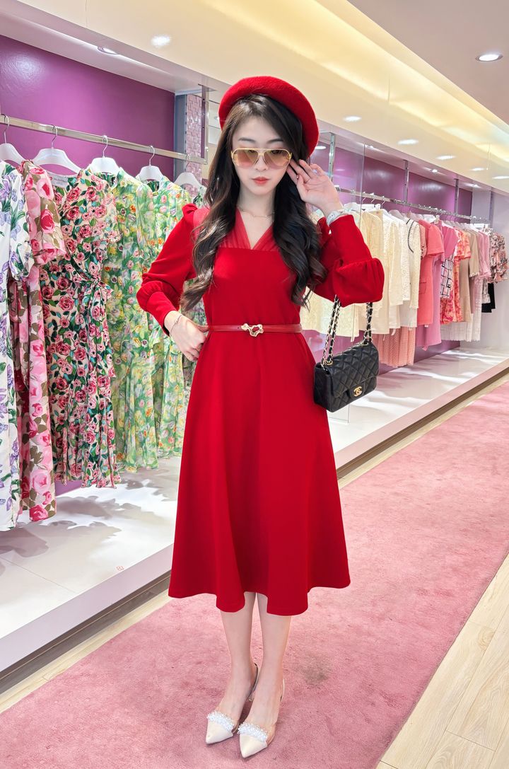 Ruby Poem Modern Dress 红宝诗意连身裙