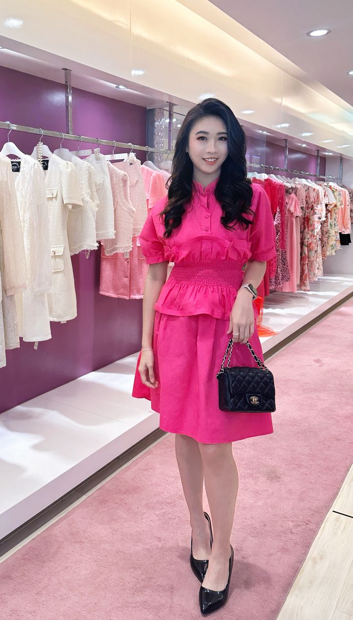 Pink Pop Modern Dress 粉跃连身裙
