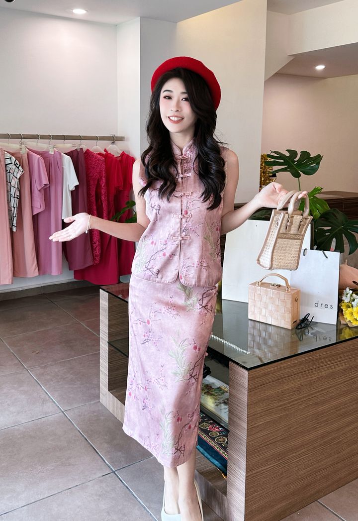 Rose Elegance Modern Oriental Set Wear 锦粉华仪新中式套装