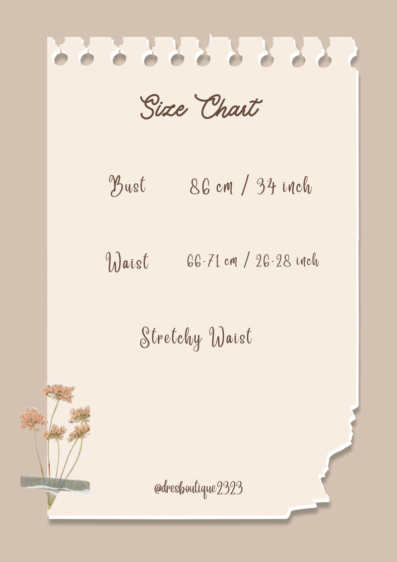 Size chart for Orchid Muse Modern Oriental Set Wear