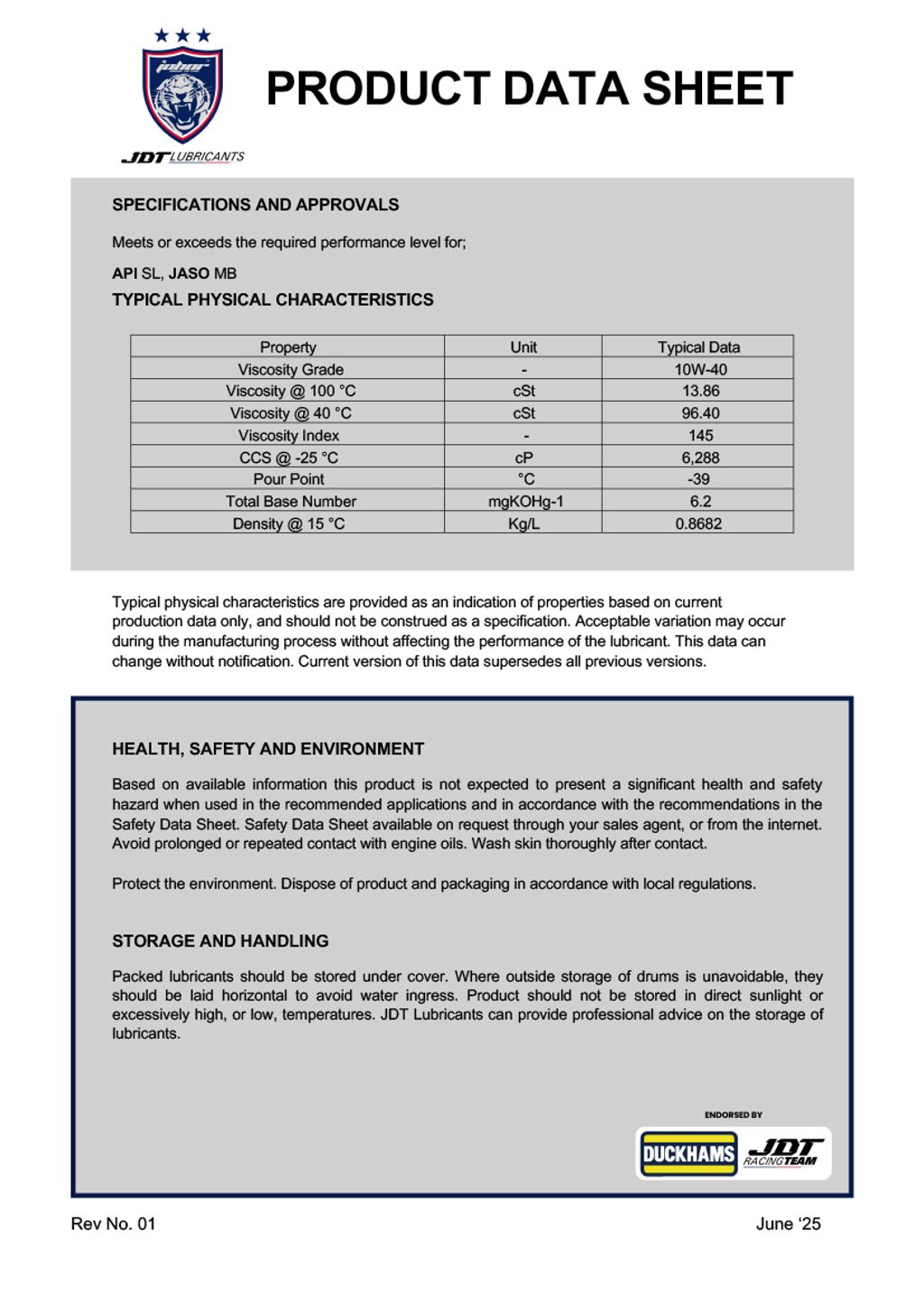 JDT LUBRICANTS 10W40 SL JASO MB2 SCOOTER-2