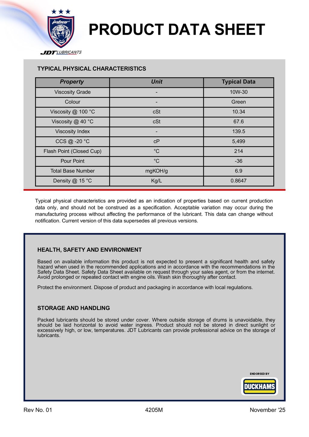 JDT 10W-30 API SN PLUS-2
