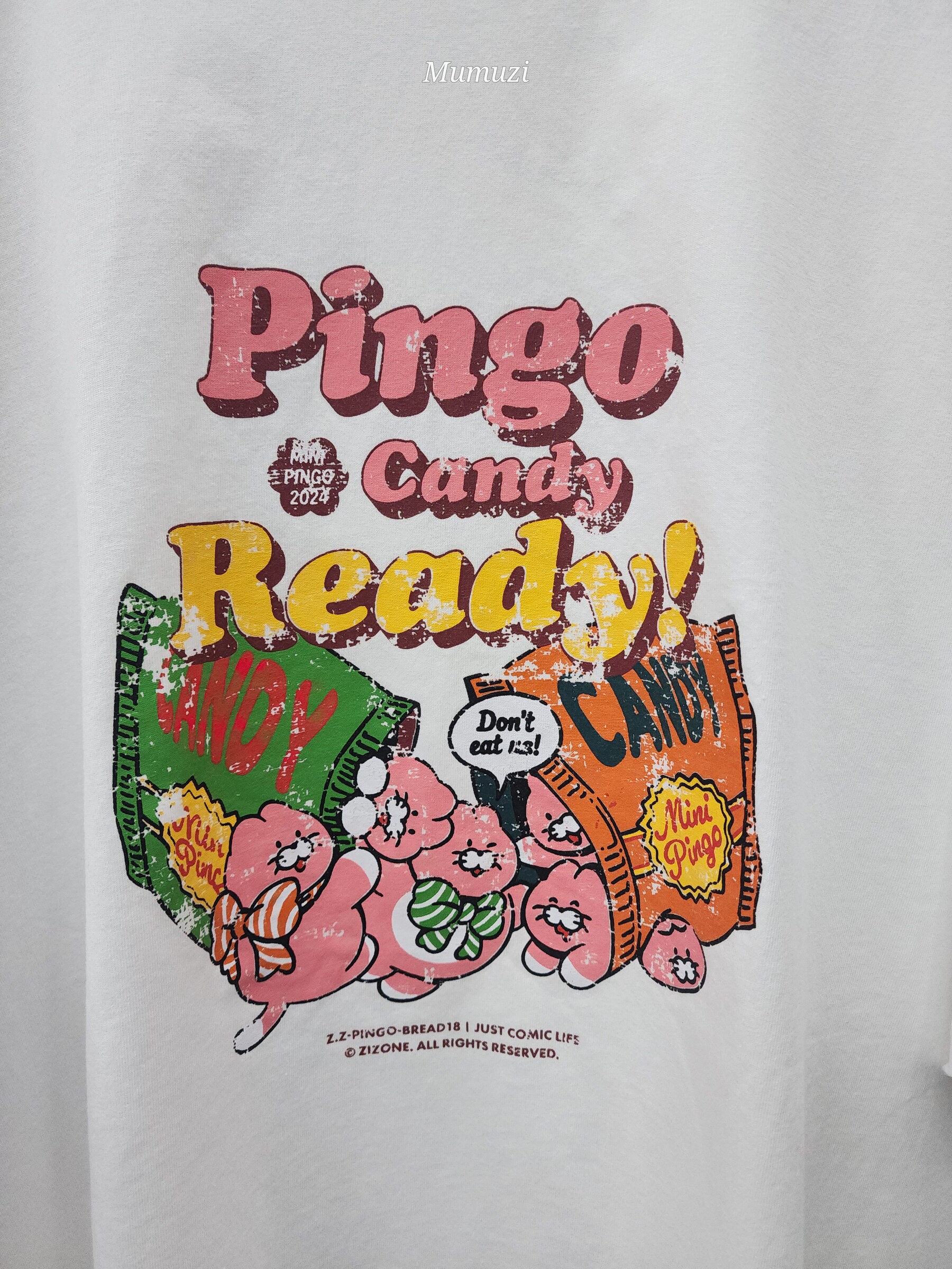 MUMUZI 巧克力粉紅貓Tee 中大尺碼 LM3083-3