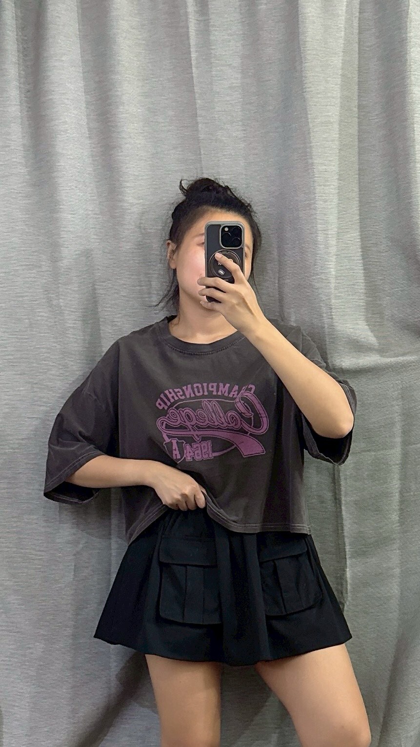 MUMUZI COLLEGE寬短T 中大尺碼 LM3081-4