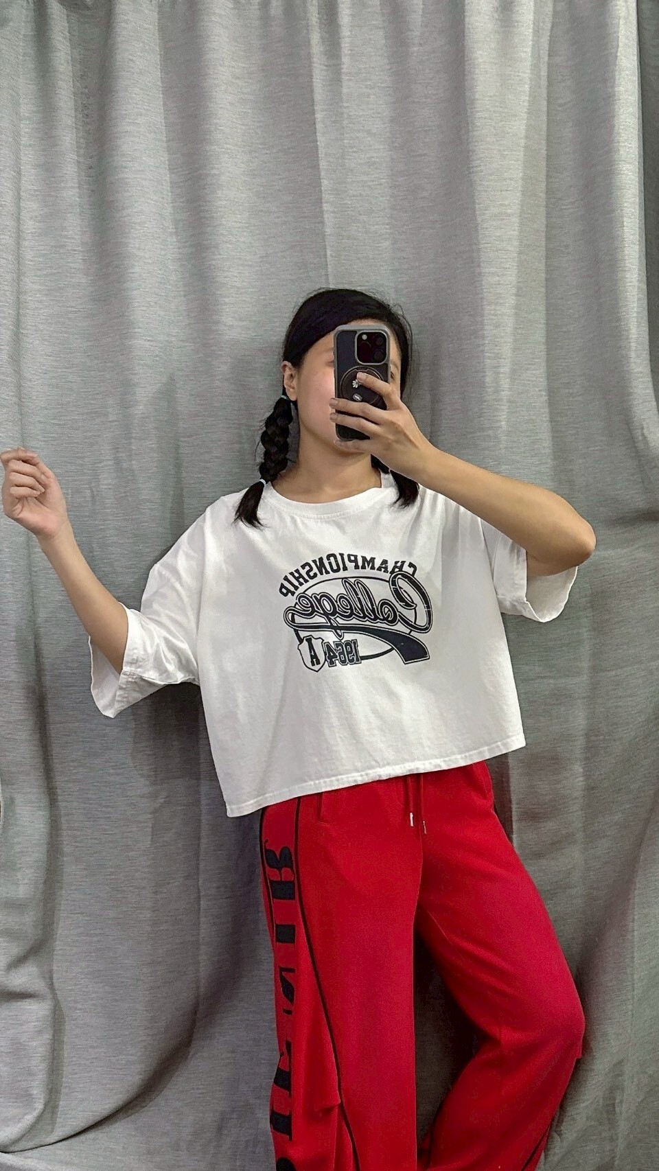 MUMUZI COLLEGE寬短T 中大尺碼 LM3081-3