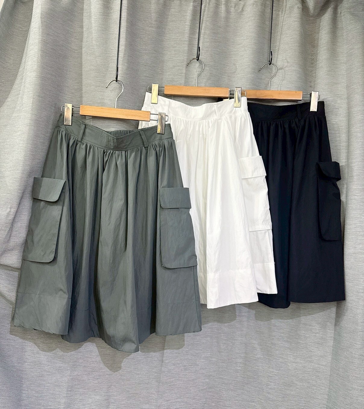 MUMUZI 大口袋五分短裙 中大尺碼 LM6006