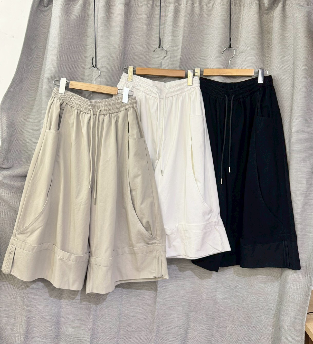 MUMUZI 側圓弧下反摺7分褲 中大尺碼 LM2021