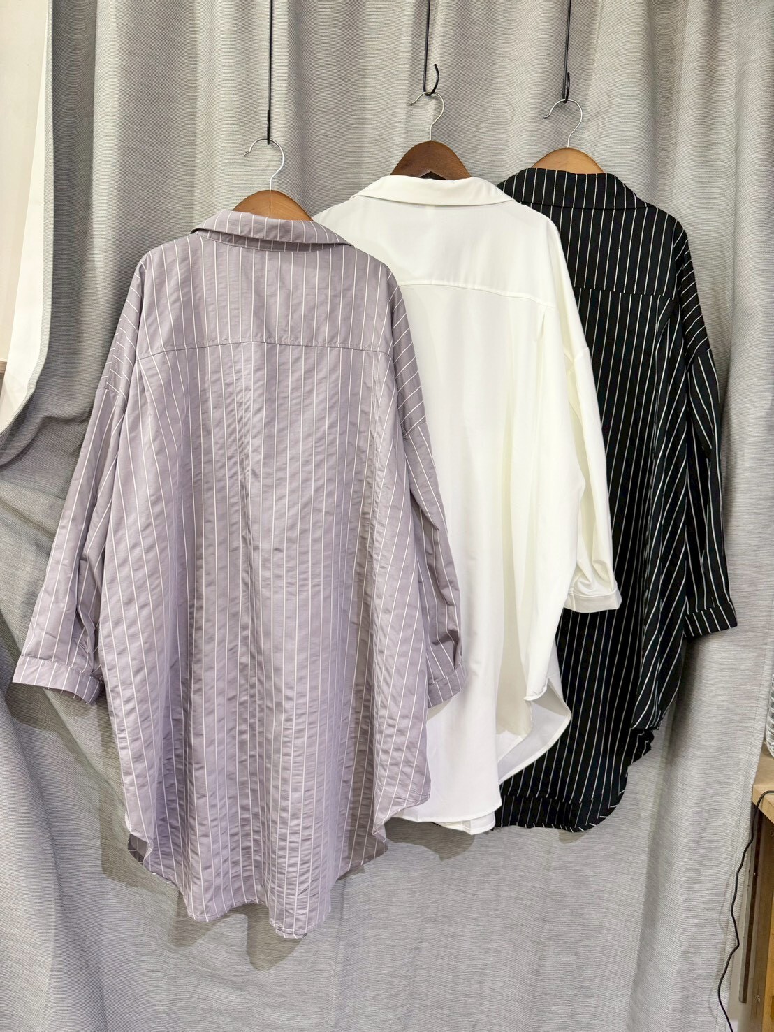 MUMUZI 雙口袋開釦襯衫 中大尺碼 LM8009－２