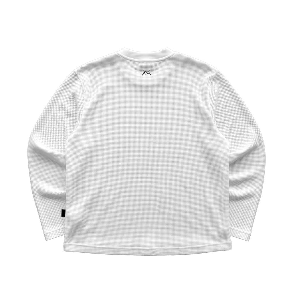 KIEVMY - WAFFLE LONG SLEVE BACK WHITE