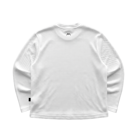 KIEVMY - WAFFLE LONG SLEVE BACK WHITE