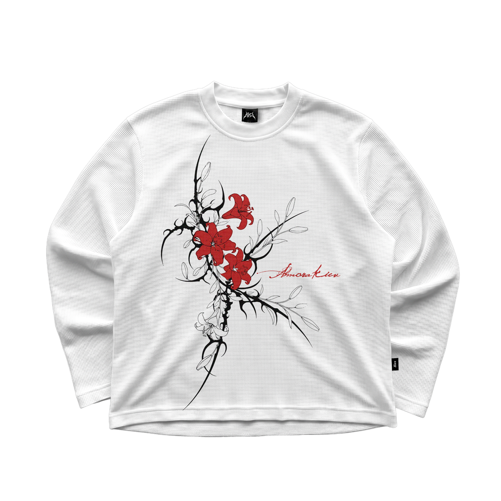 KIEVMY - WAFFLE LONG SLEVE FRONT WHITE