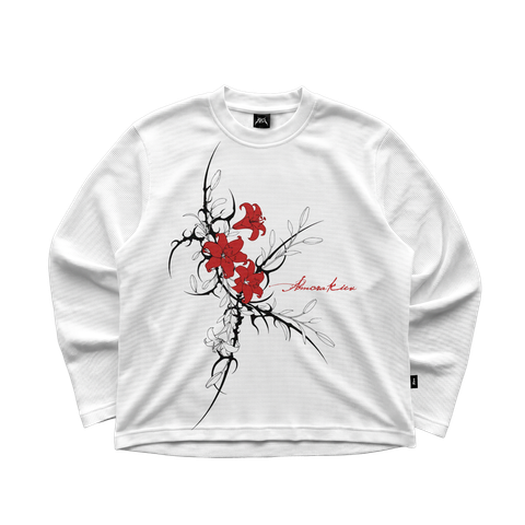KIEVMY - WAFFLE LONG SLEVE FRONT WHITE