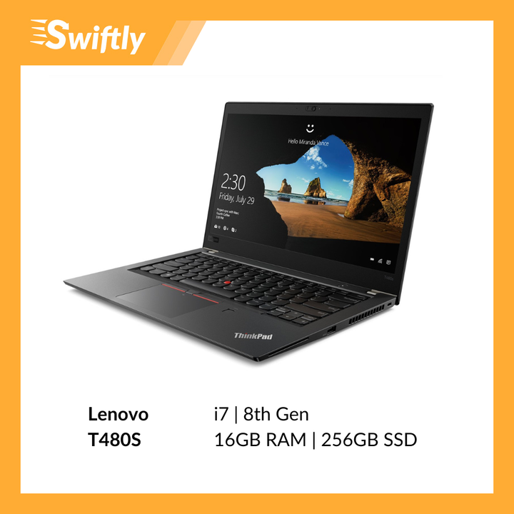 LENOVO THINKPAD T480S i7 8th 16GB Ram 256GB SSD