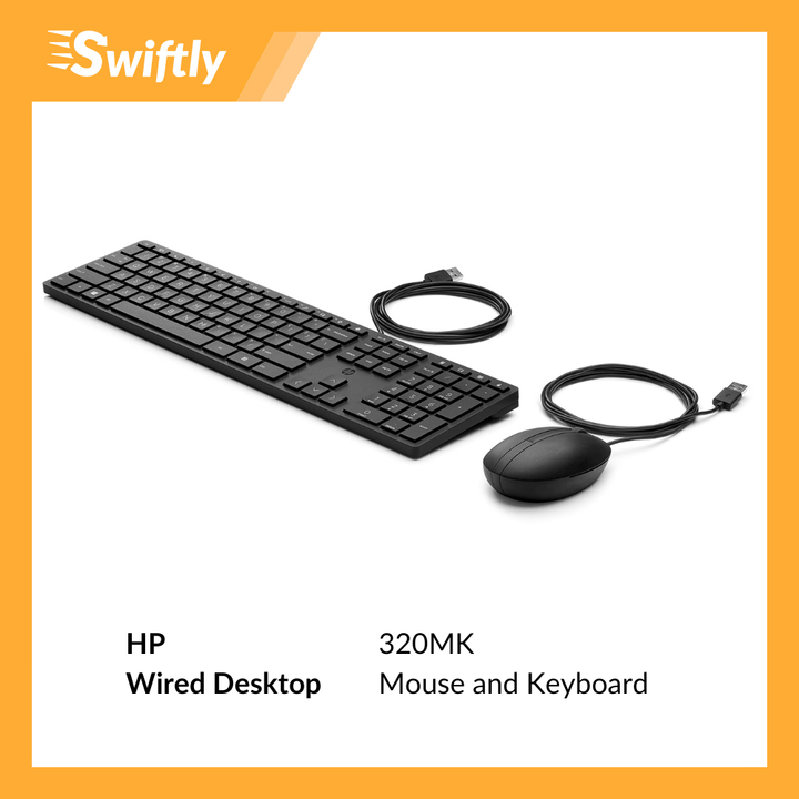 HP Wired Desktop 320MK Mouse and Keyboard