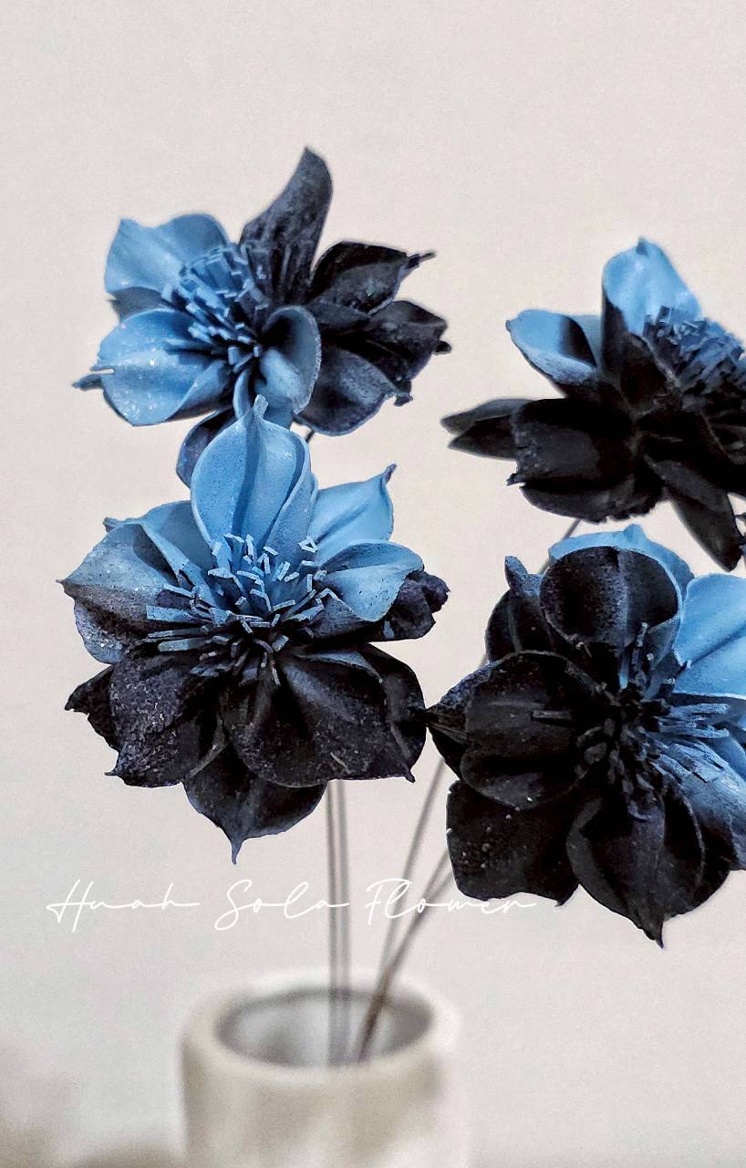 撞色 水仙 噴染 水染 索拉花 乾燥花 批發 婚禮 花束 DIY 材料