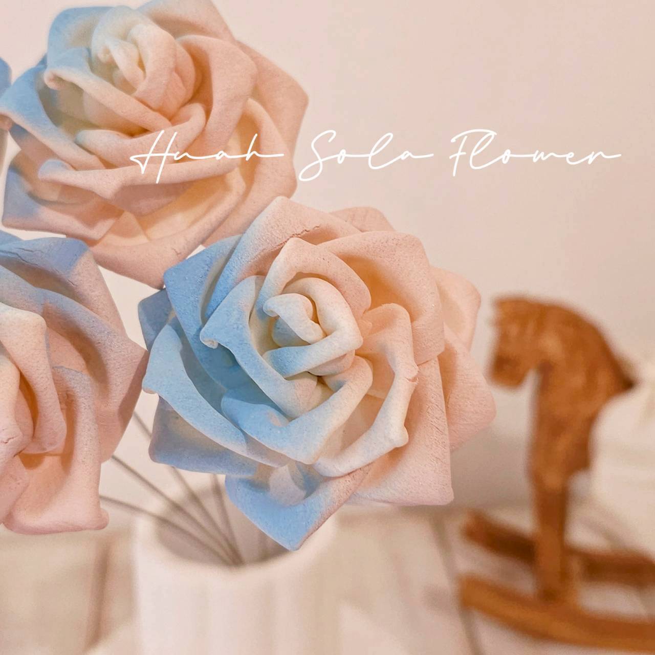 撞色 玫瑰 噴染 索拉花 乾燥花 批發 婚禮 花束 DIY 材料