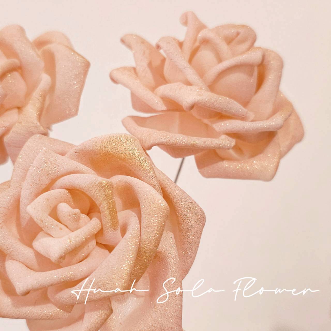 玫瑰金色 玫瑰 噴染 索拉花 乾燥花 批發 婚禮 花束 DIY 材料