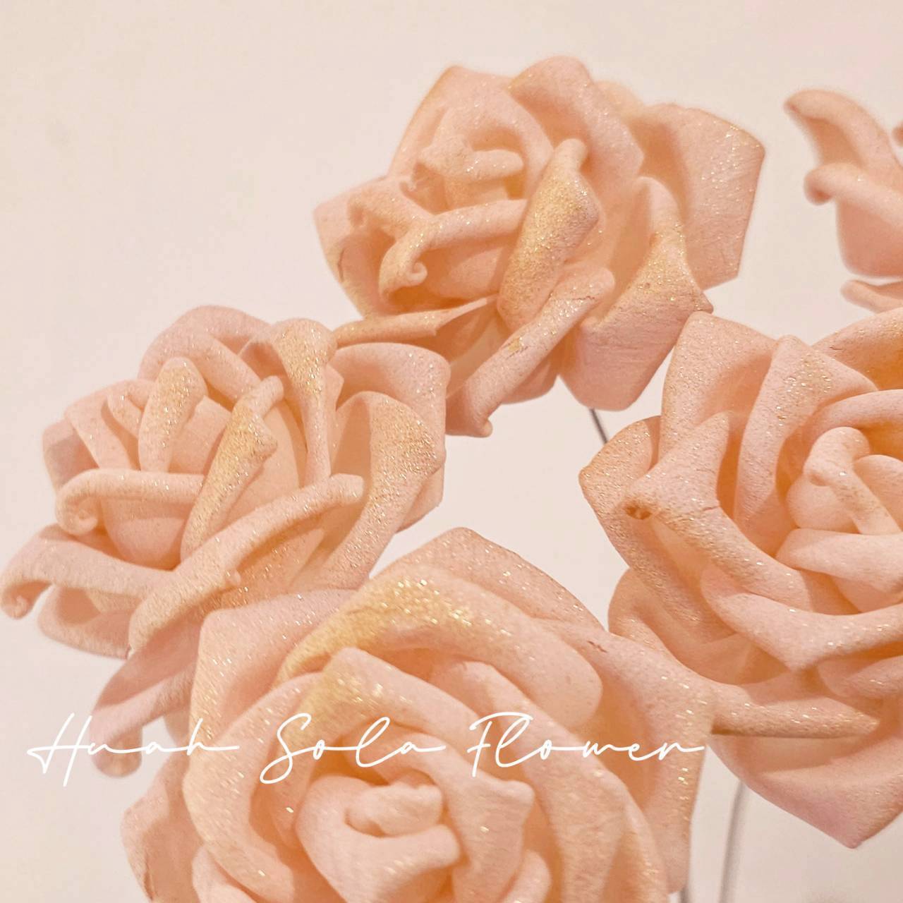 玫瑰金色 玫瑰 噴染 索拉花 乾燥花 批發 婚禮 花束 DIY 材料