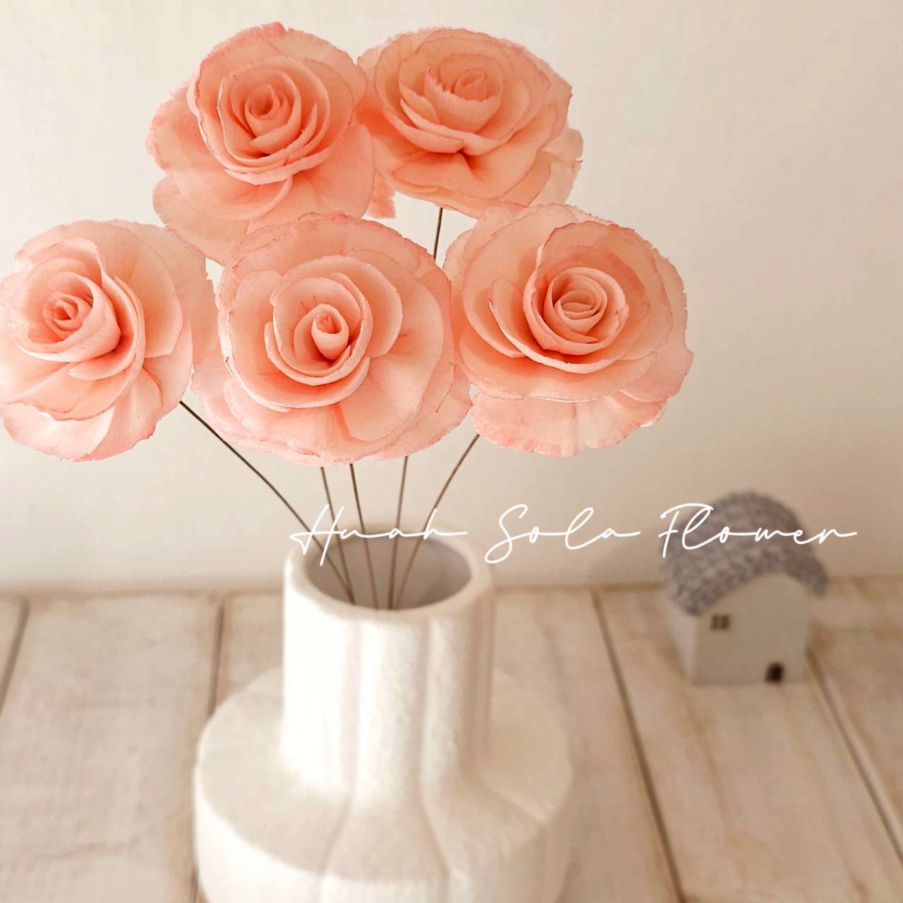 粉色 玻斯玫瑰 水染 索拉花 乾燥花 批發 婚禮 花束 DIY 材料