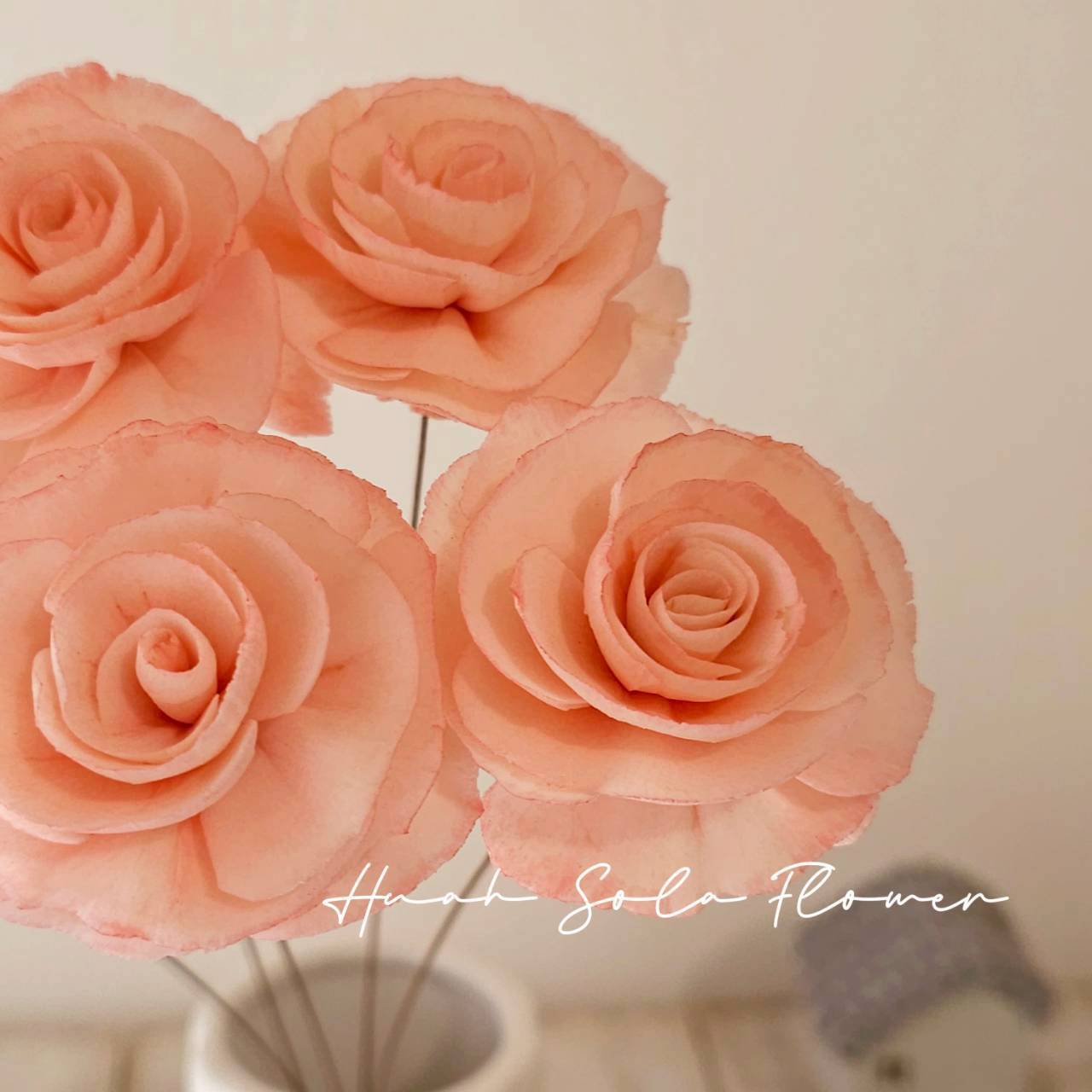 粉色 玻斯玫瑰 水染 索拉花 乾燥花 批發 婚禮 花束 DIY 材料